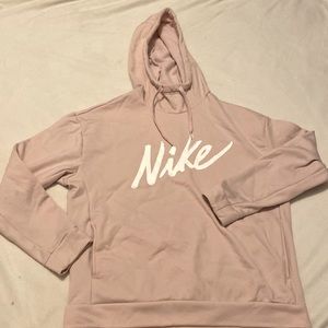 NIKE Therma-Fit pink Hoodie with white letter and Logo Women's Size small